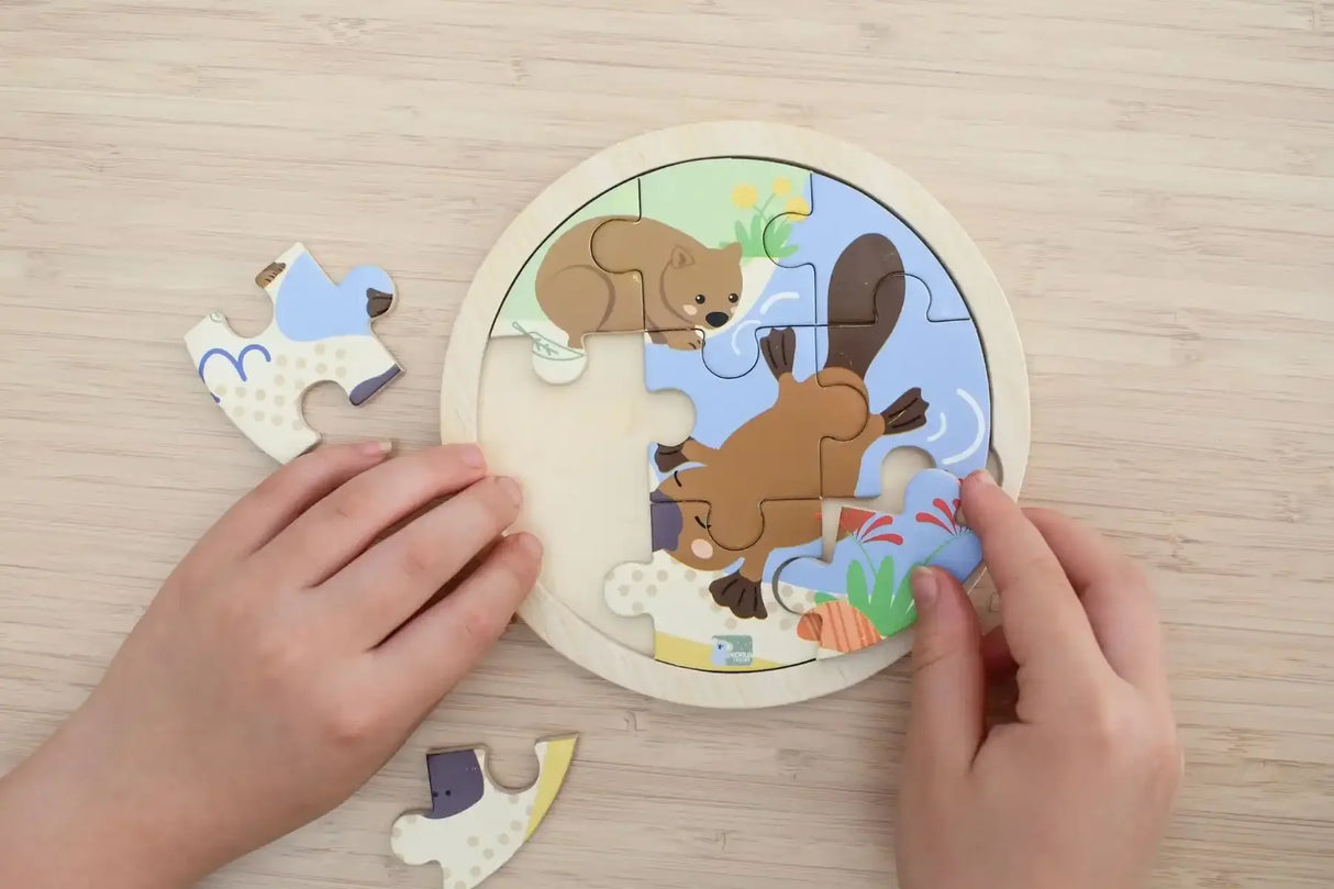 Wooden Australian Animal Puzzle 9 Pieces