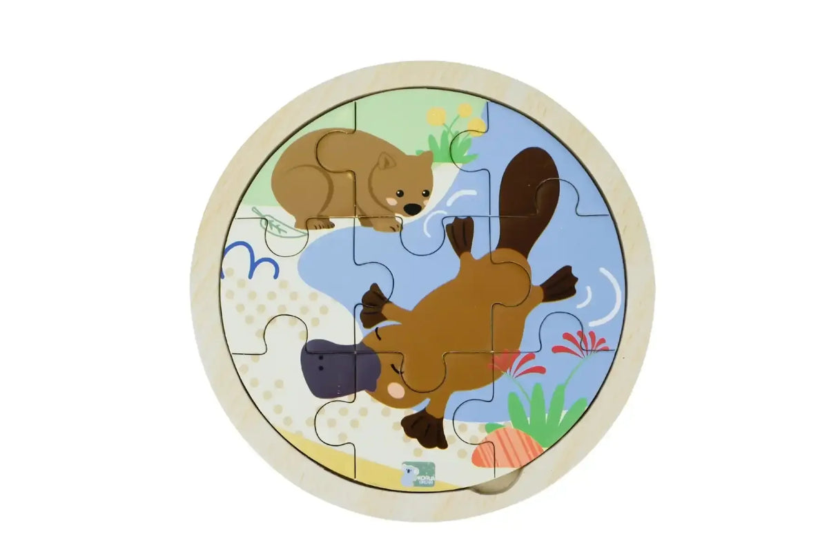 Wooden Australian Animal Puzzle 9 Pieces