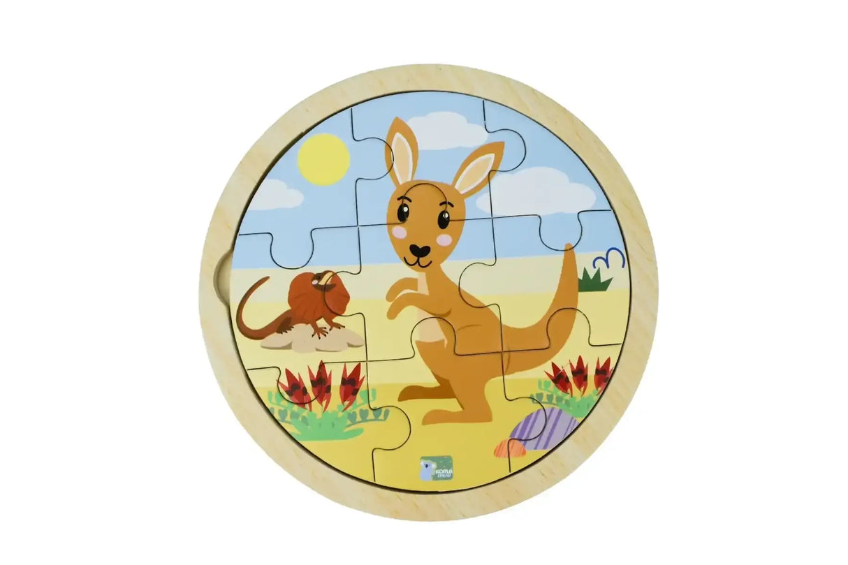 Wooden Australian Animal Puzzle 9 Pieces