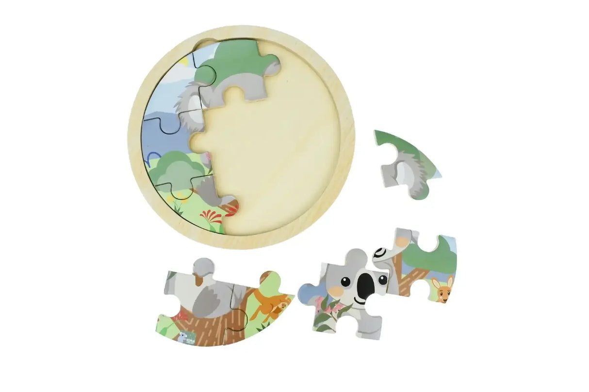 Wooden Australian Animal Puzzle 9 Pieces