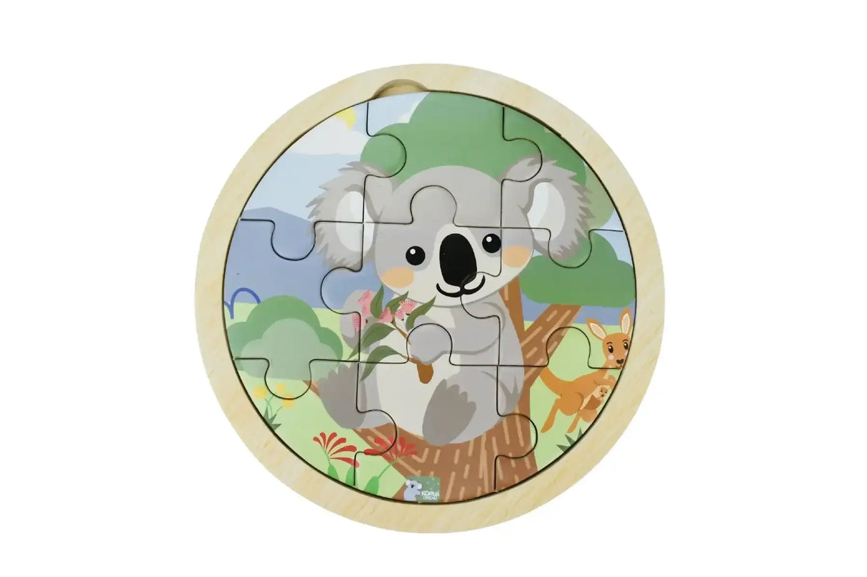 Wooden Australian Animal Puzzle 9 Pieces