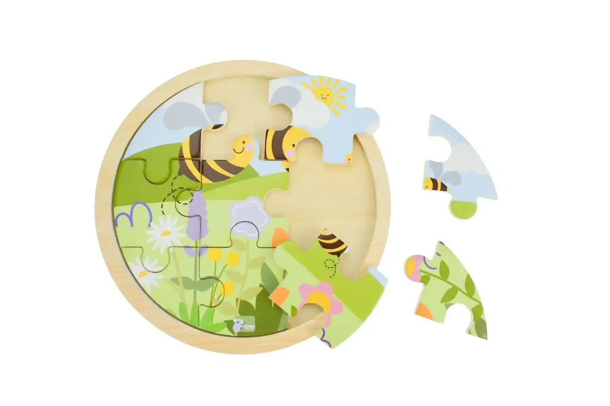 Buzzy Days Bee Jigsaw Puzzle 9 Pieces