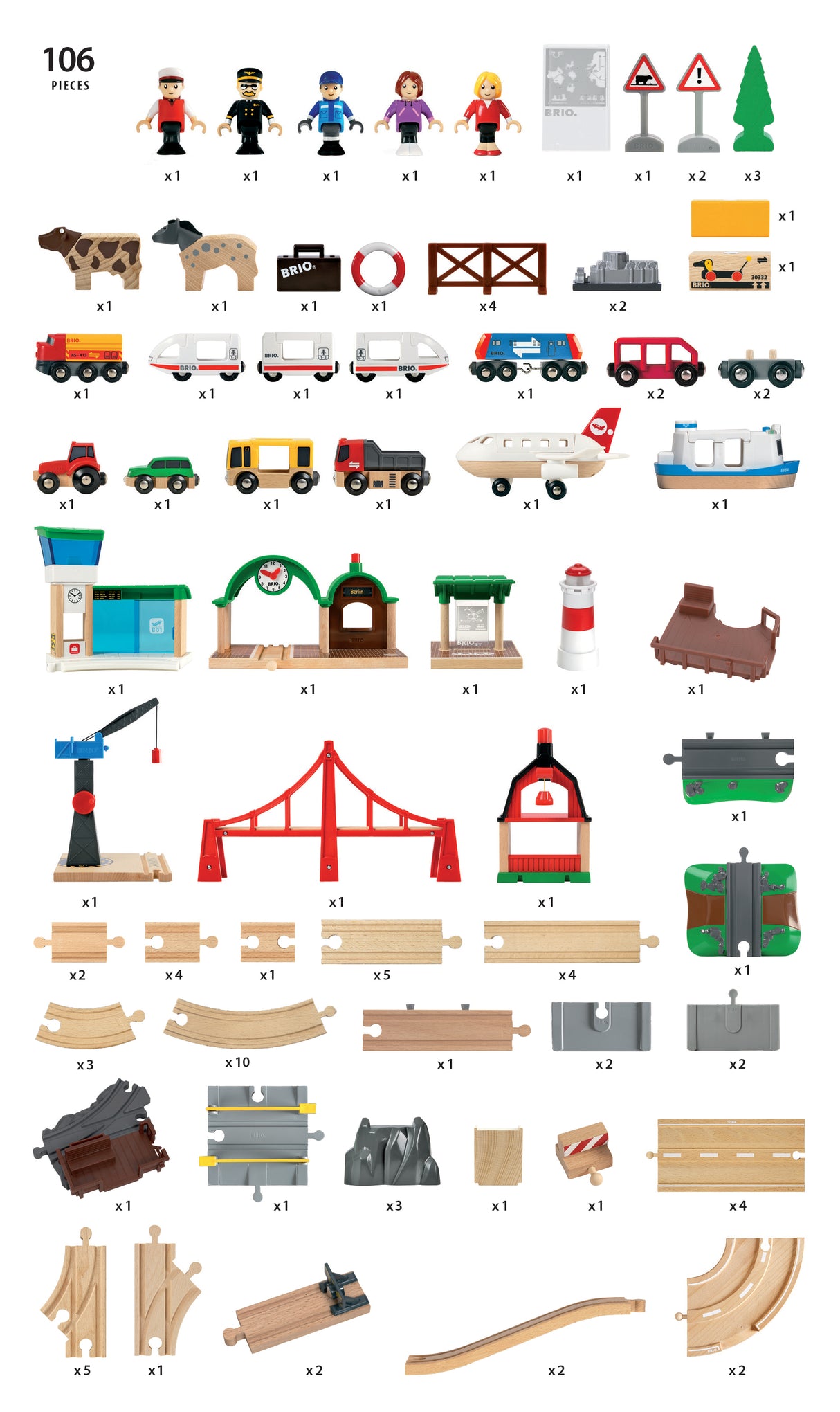 Brio | Railway World Deluxe Set - 106 pieces