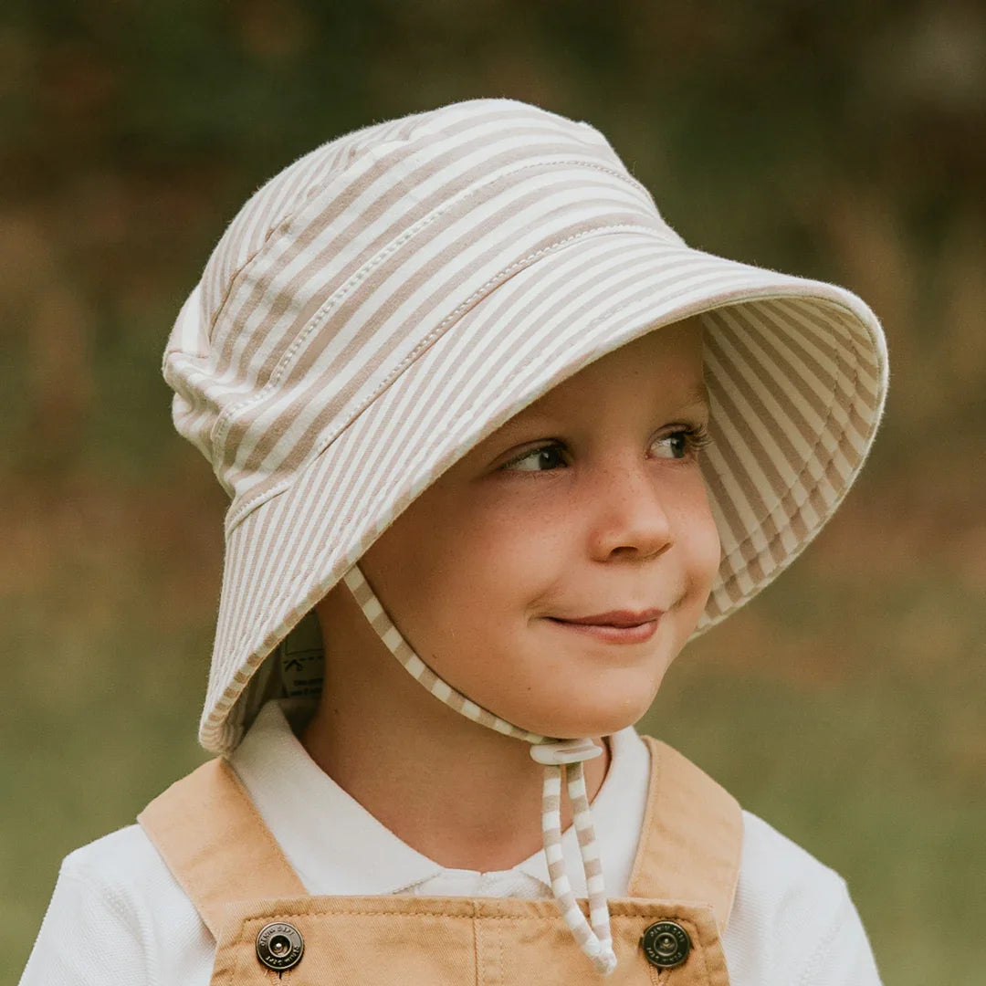 Kids Classic Bucket Sun Hat - Natural Stripe