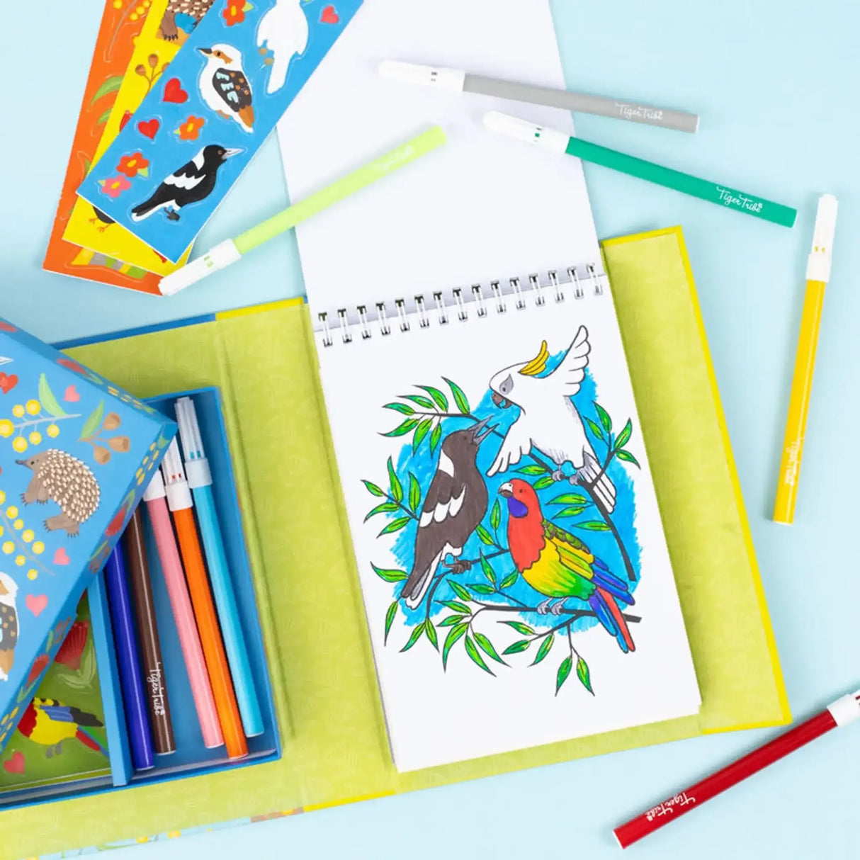 Colouring Set - Aussie Animals - Tiger Tribe - Toybox Tales