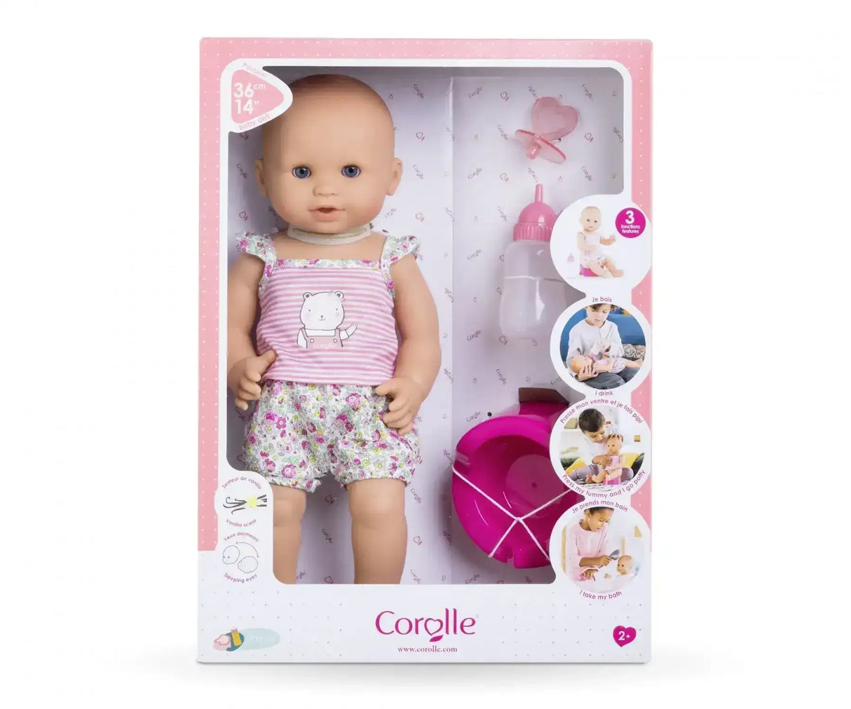 Corolle - Emma Drink and Wet Bath Baby - Toybox Tales