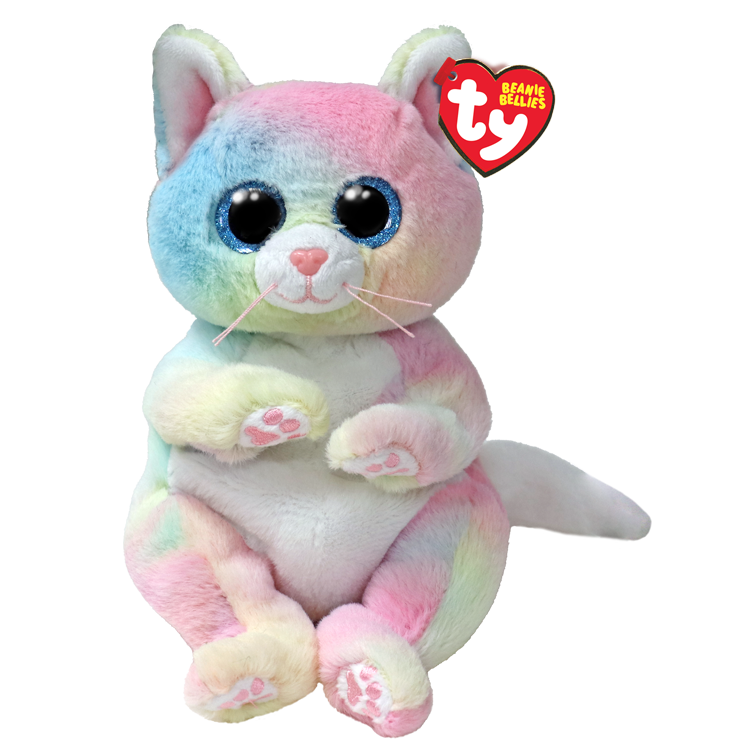 TY Beanie Boos | Jenni the Rainbow Cat | Floppy Regular