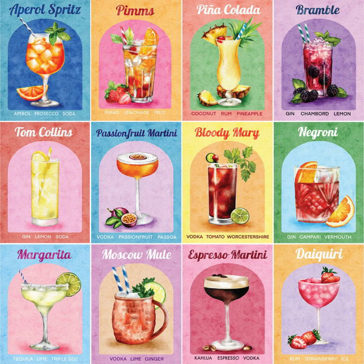 House of Puzzles | Colourful Cocktails | 1000 Piece Puzzle
