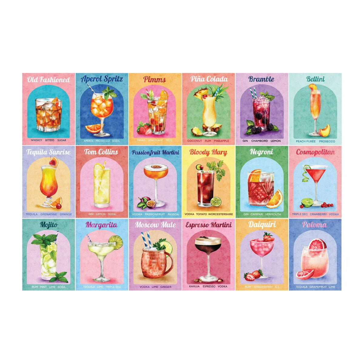 House of Puzzles | Colourful Cocktails | 1000 Piece Puzzle