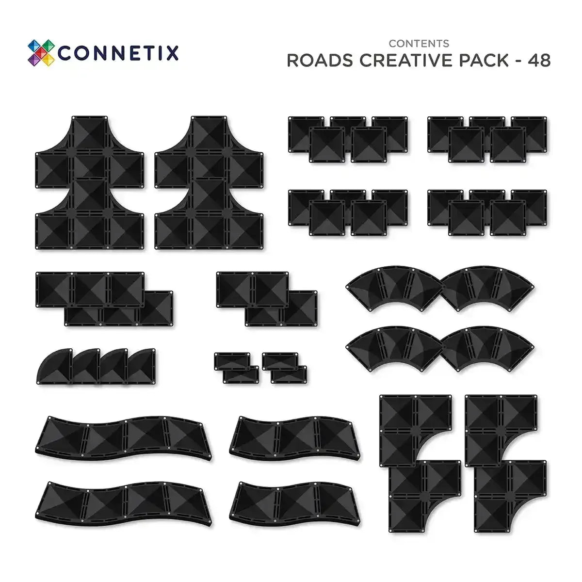 Connetix | Creative Roads Pack 48pc - Toybox Tales