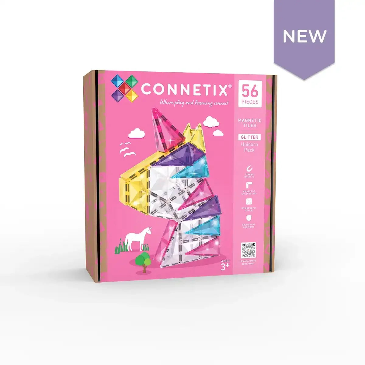 Connetix | Glitter Unicorn Pack 56 Piece
