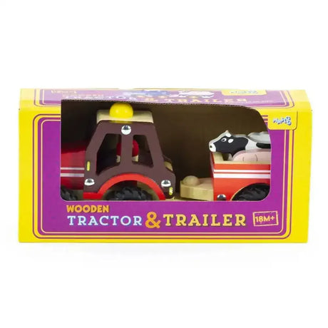 Tractor & Trailer Set FSCβ’ 100% certified - Toybox Tales