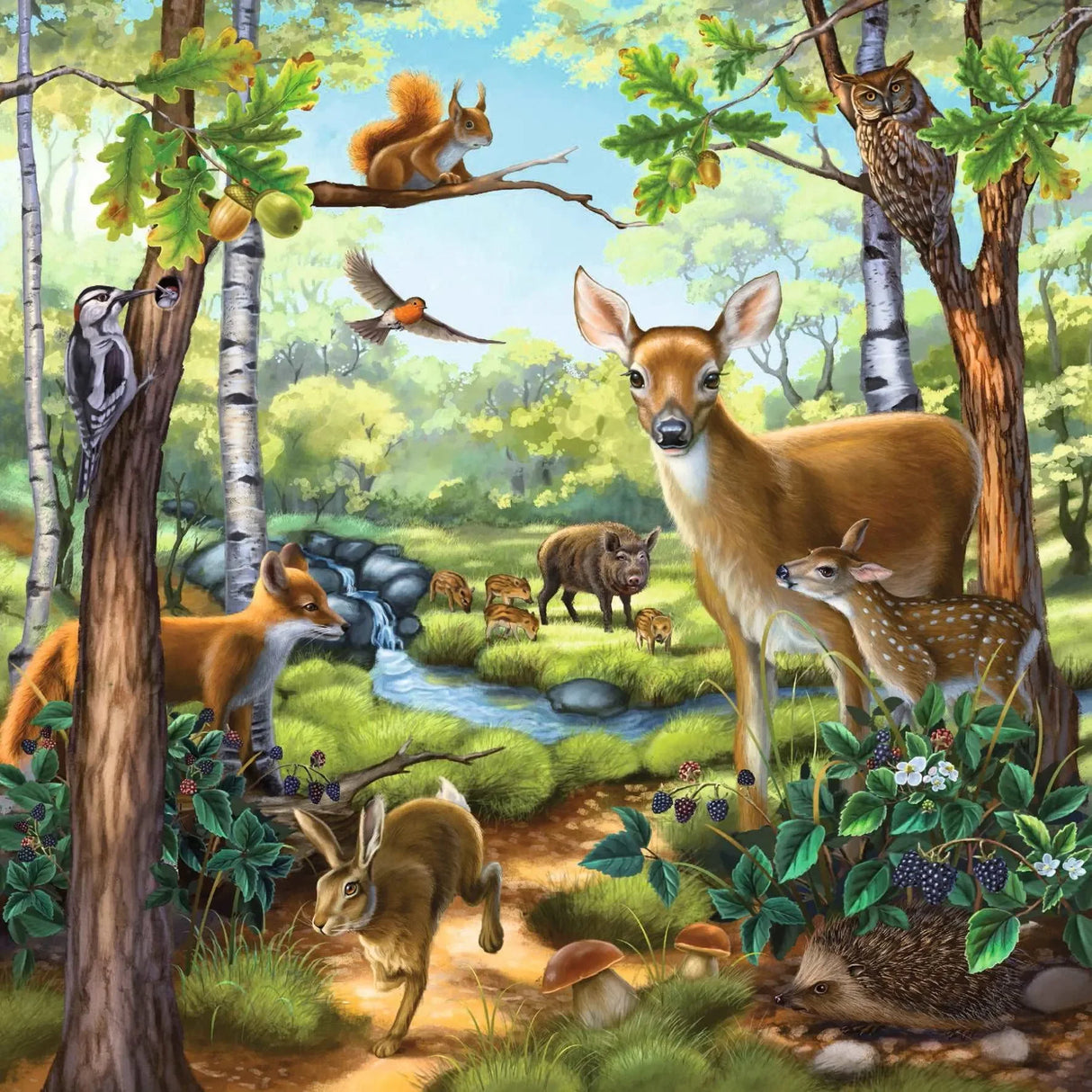 Ravensburger - Forest Zoo & Pets Puzzle 3x49 Pieces