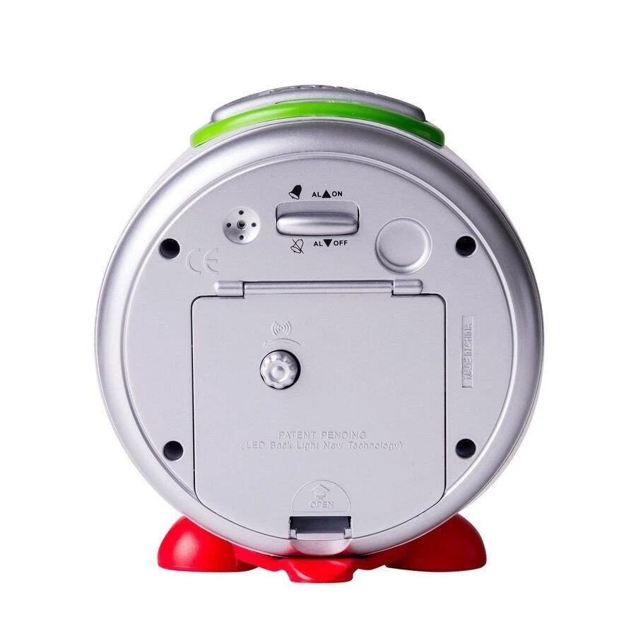 Easy Read Time Teacher Alarm Clock - Green and Red