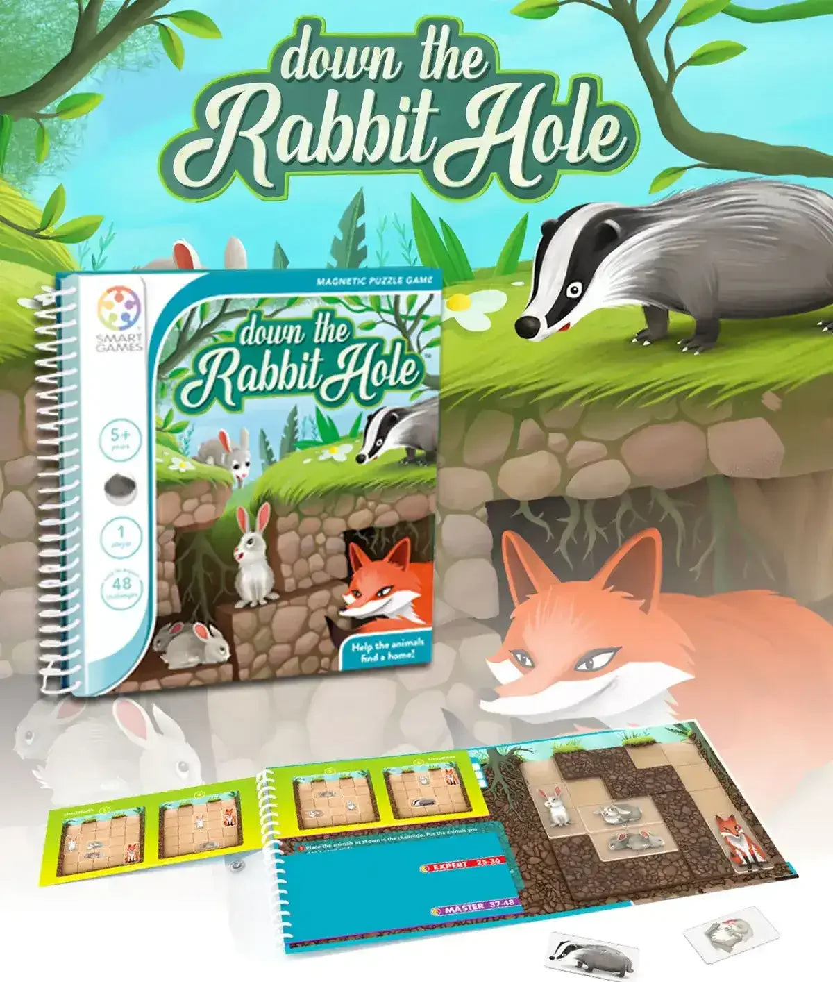 Smart Games | Magnetic | Down the Rabbit Hole - Toybox Tales