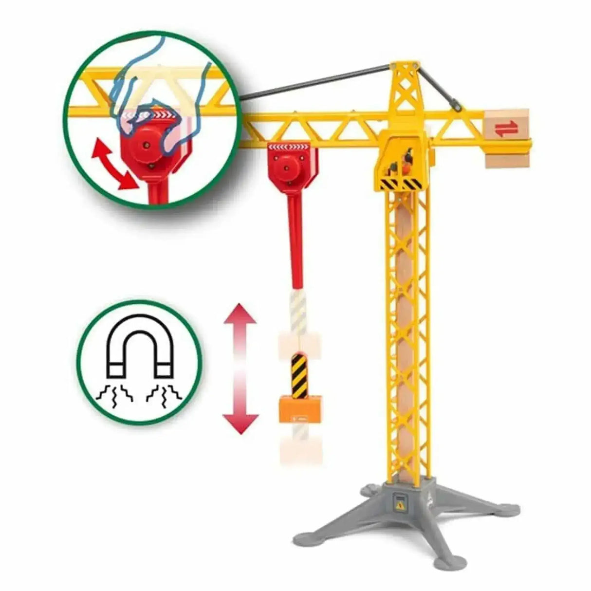 BRIO Crane - Construction Crane with Lights 5 pieces - Toybox Tales