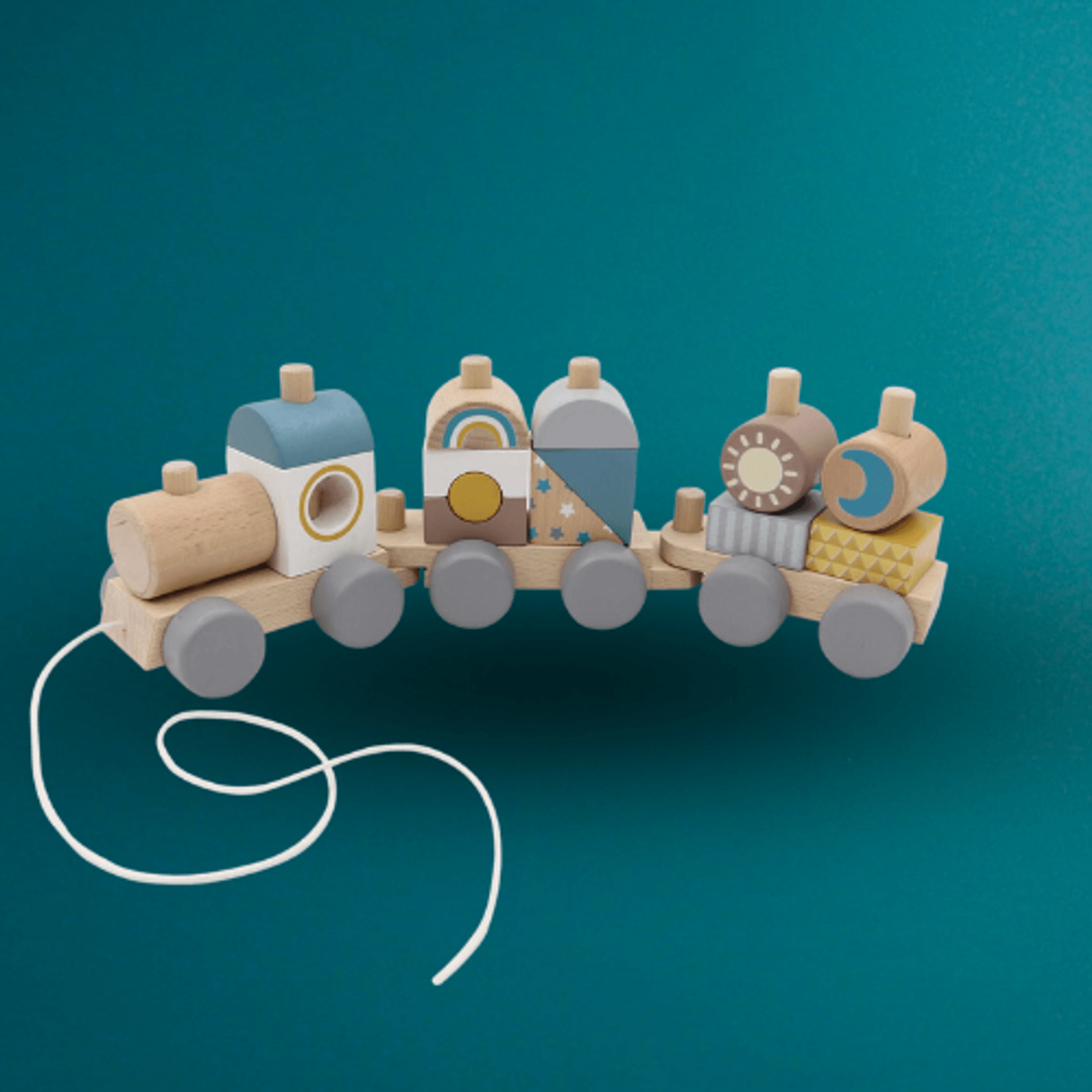 Calm & Breezy Stacking Block Train - Toybox Tales