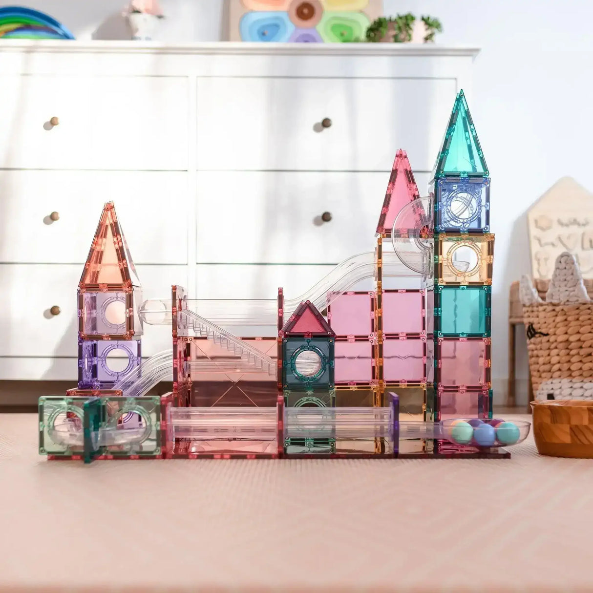 Connetix 106 Piece Pastel Ball Run - Toybox Tales