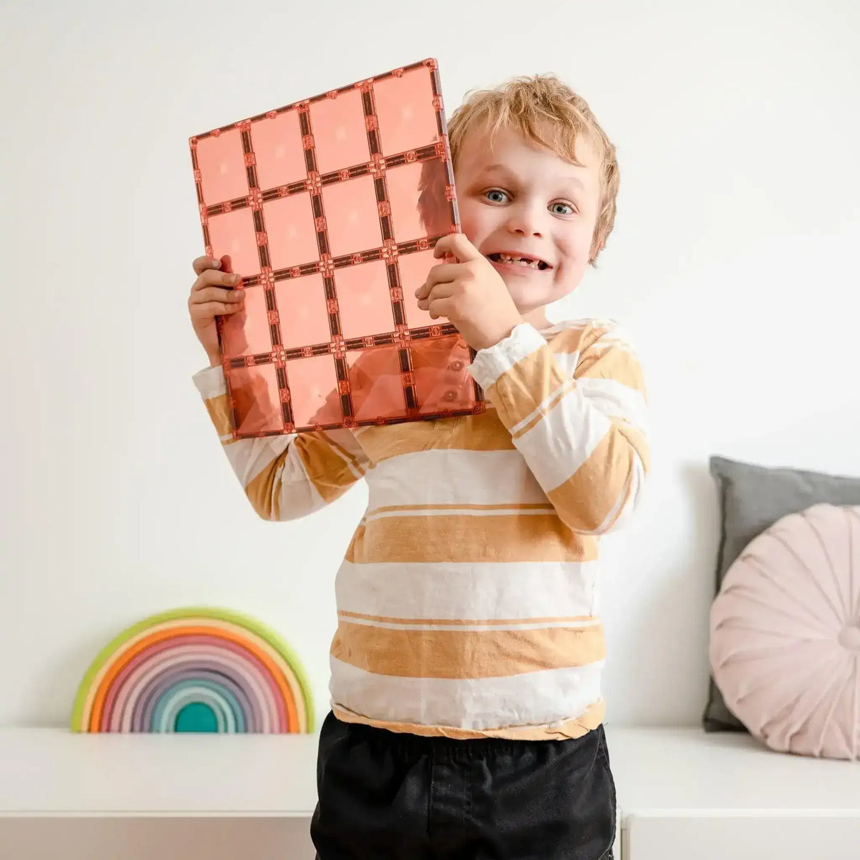 Connetix 2 Piece Base Plate Lemon & Peach Pack Pastel - Toybox Tales