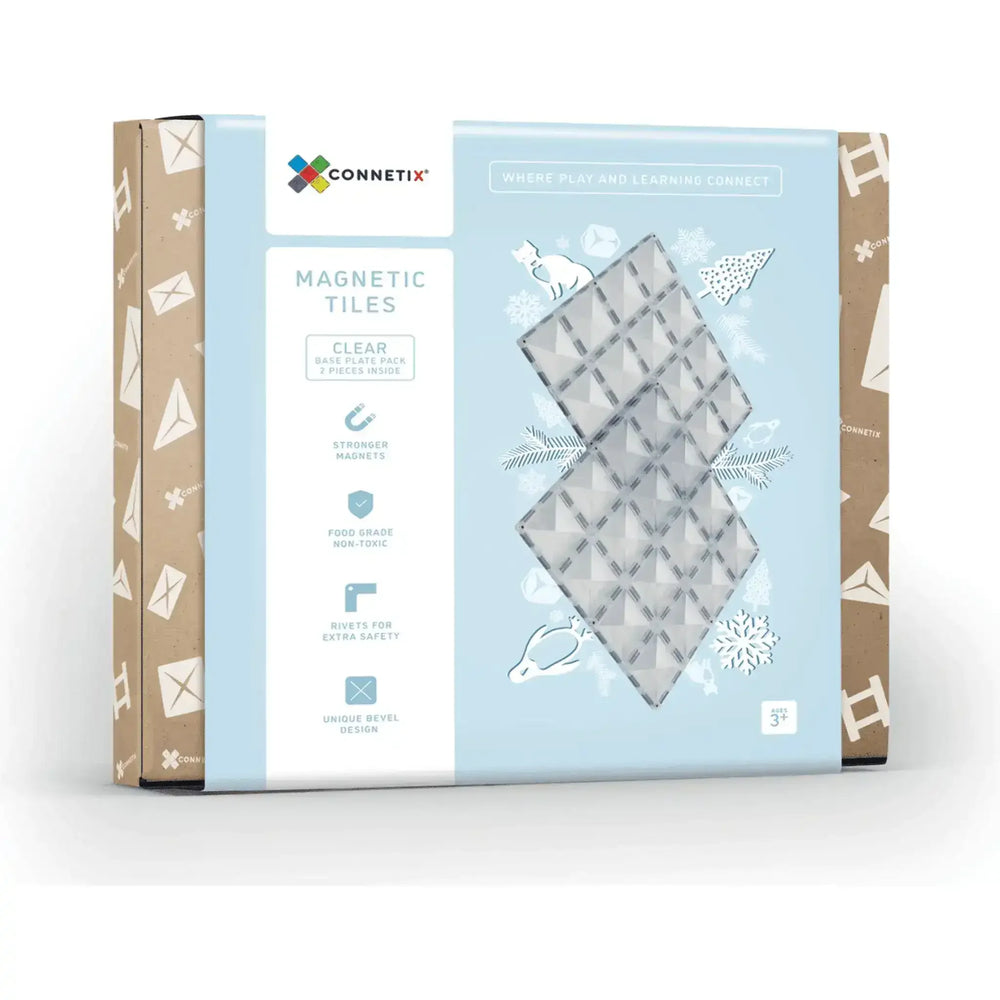 Connetix 2 Piece Base Plate Pack Clear - Toybox Tales