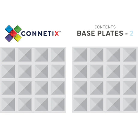 Connetix 2 Piece Base Plate Pack Clear - Toybox Tales