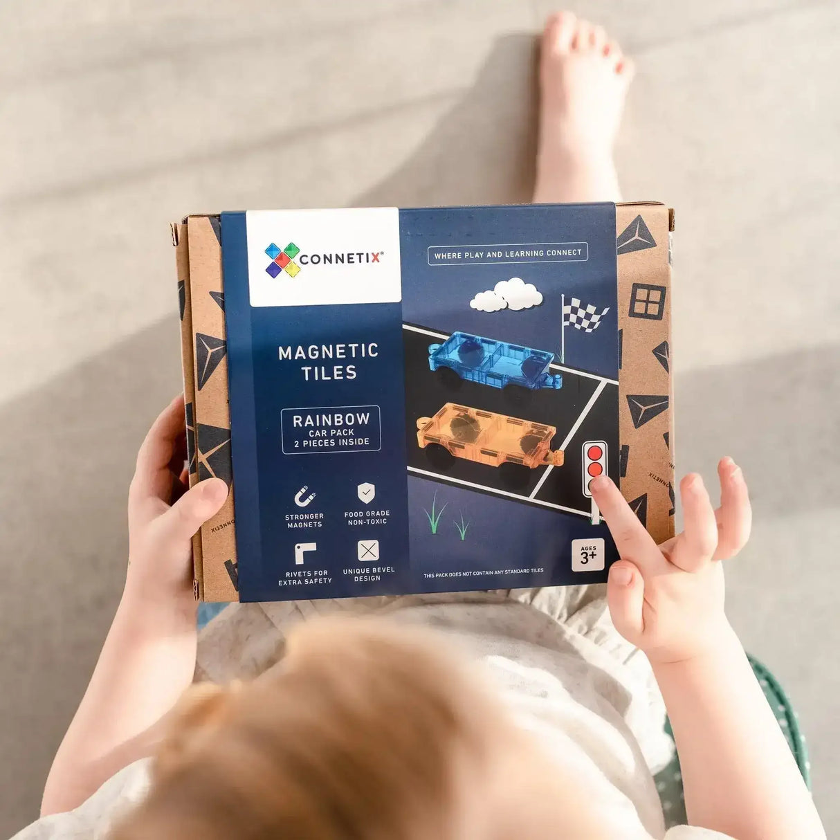 Connetix 2 Piece Car Pack Rainbow - Toybox Tales