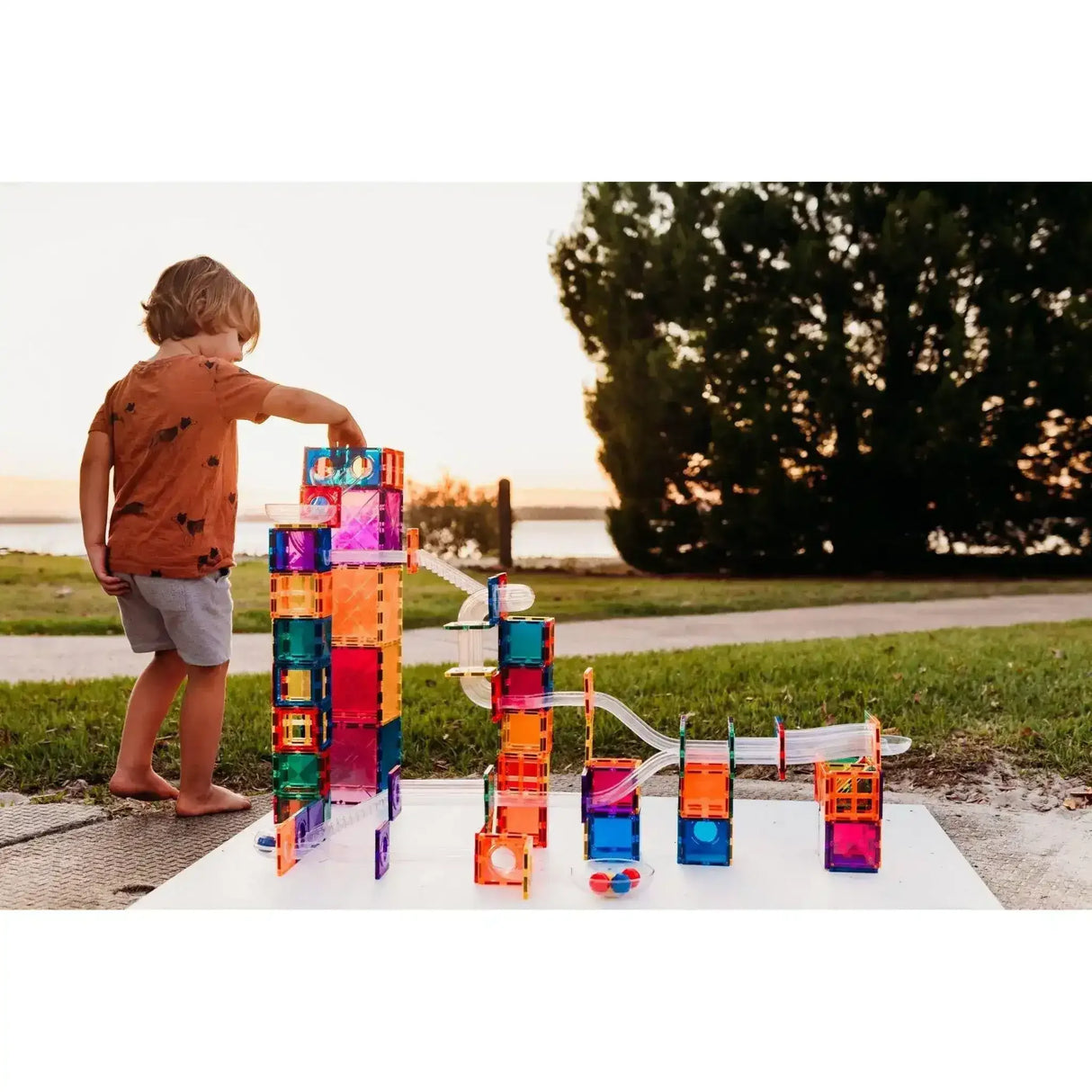 Connetix 92 Piece Ball Run Pack Rainbow - Toybox Tales