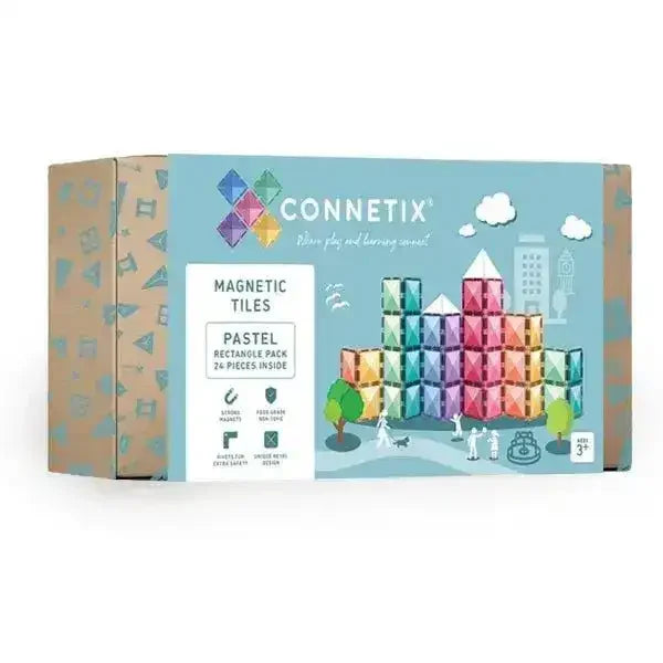 Connetix Pastel Rectangle Pack 24 Piece - Toybox Tales