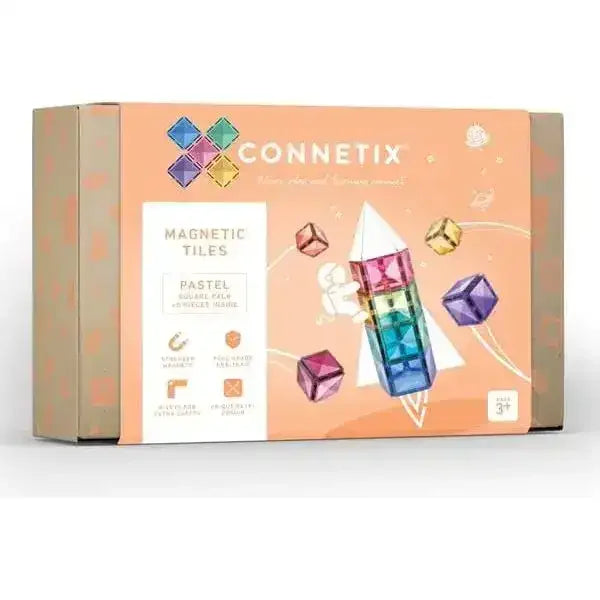 Connetix Pastel Square Pack 40 Piece - Toybox Tales