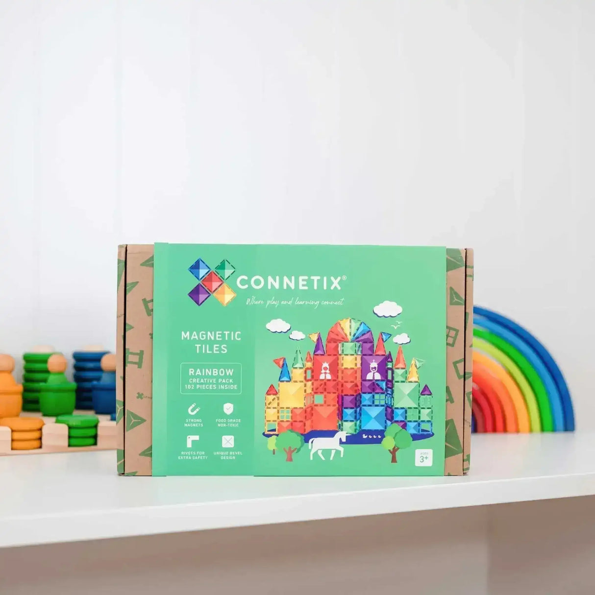Connetix Rainbow Creative Pack 102 Piece - Toybox Tales