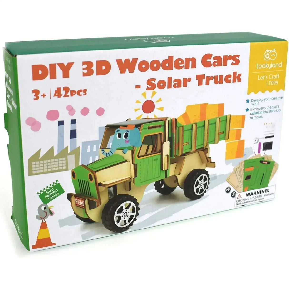 DIY 3D Wooden Solar Truck Science & Craft Kit - Toybox Tales