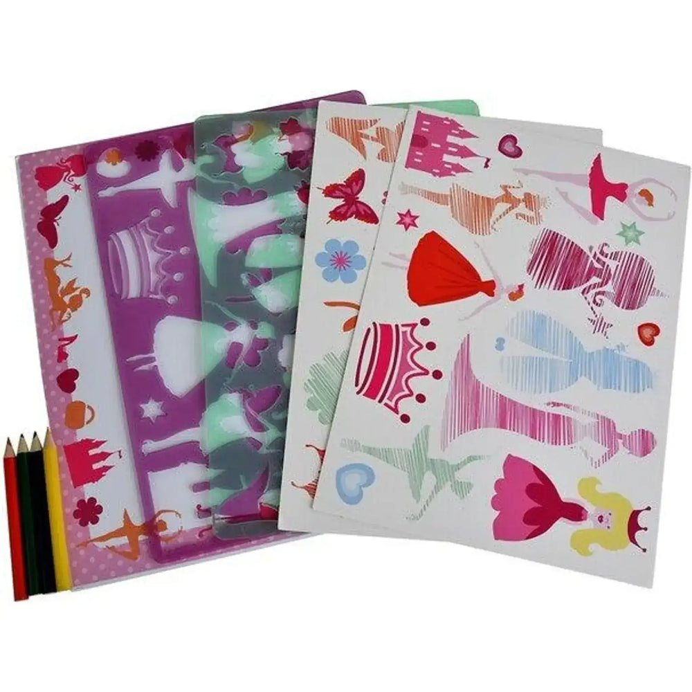 Fairies and Flowers Stencil and Pencil Set - Toybox Tales