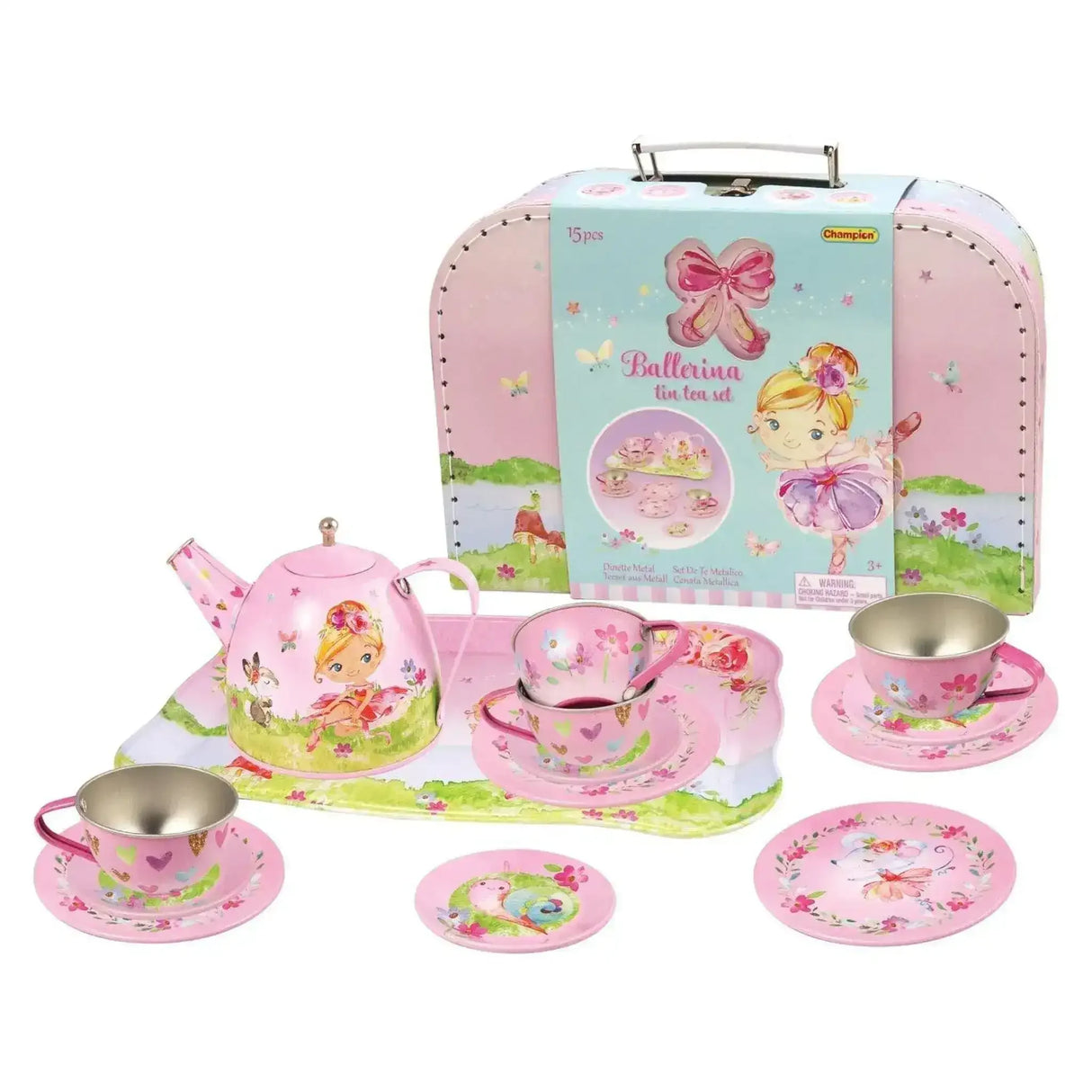 Kaper Kidz - Ballerina Tin Tea Set Suitcase - Toybox Tales