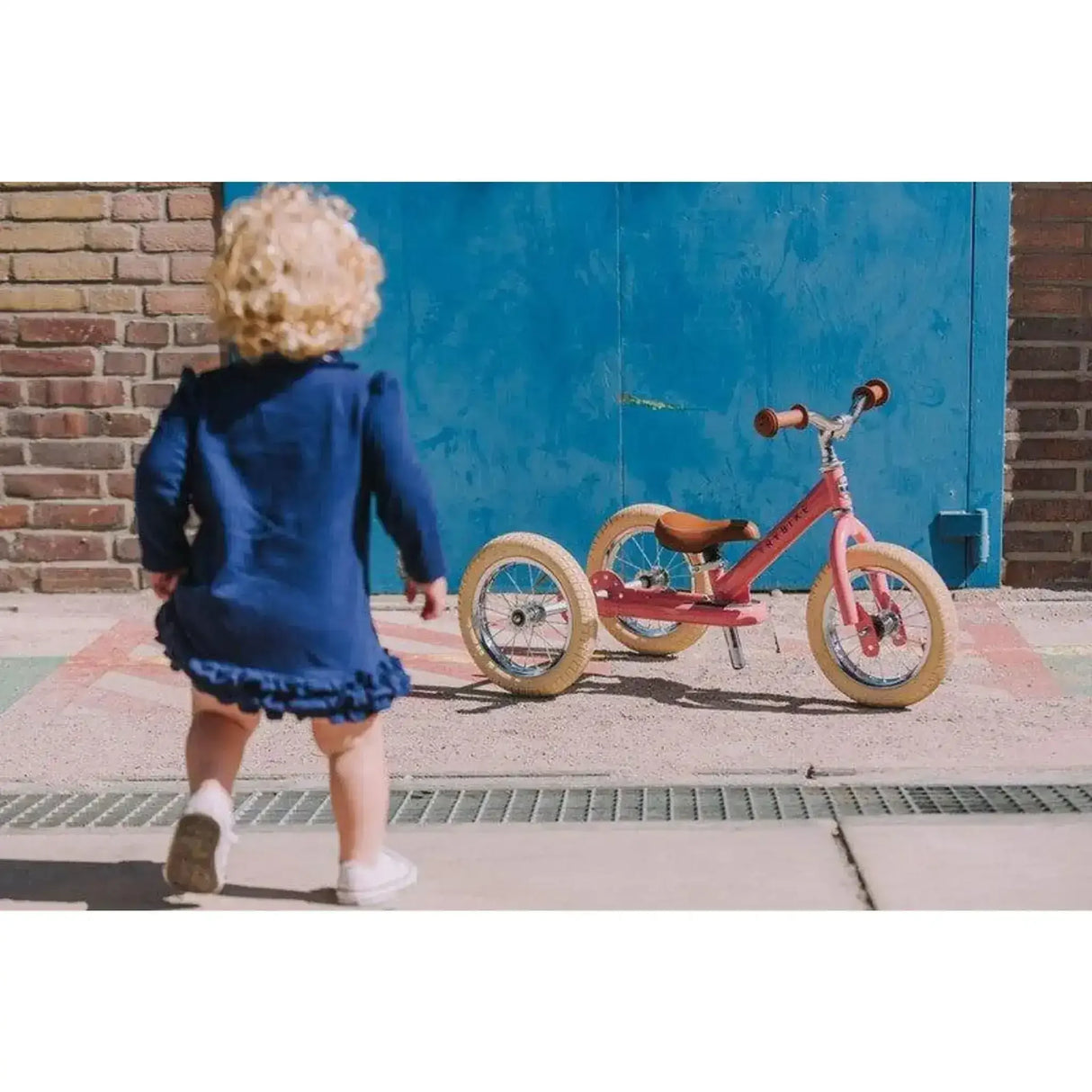 Trybike - Pink Vintage, Cream Tyres and Chrome (3 wheel) - Toybox Tales