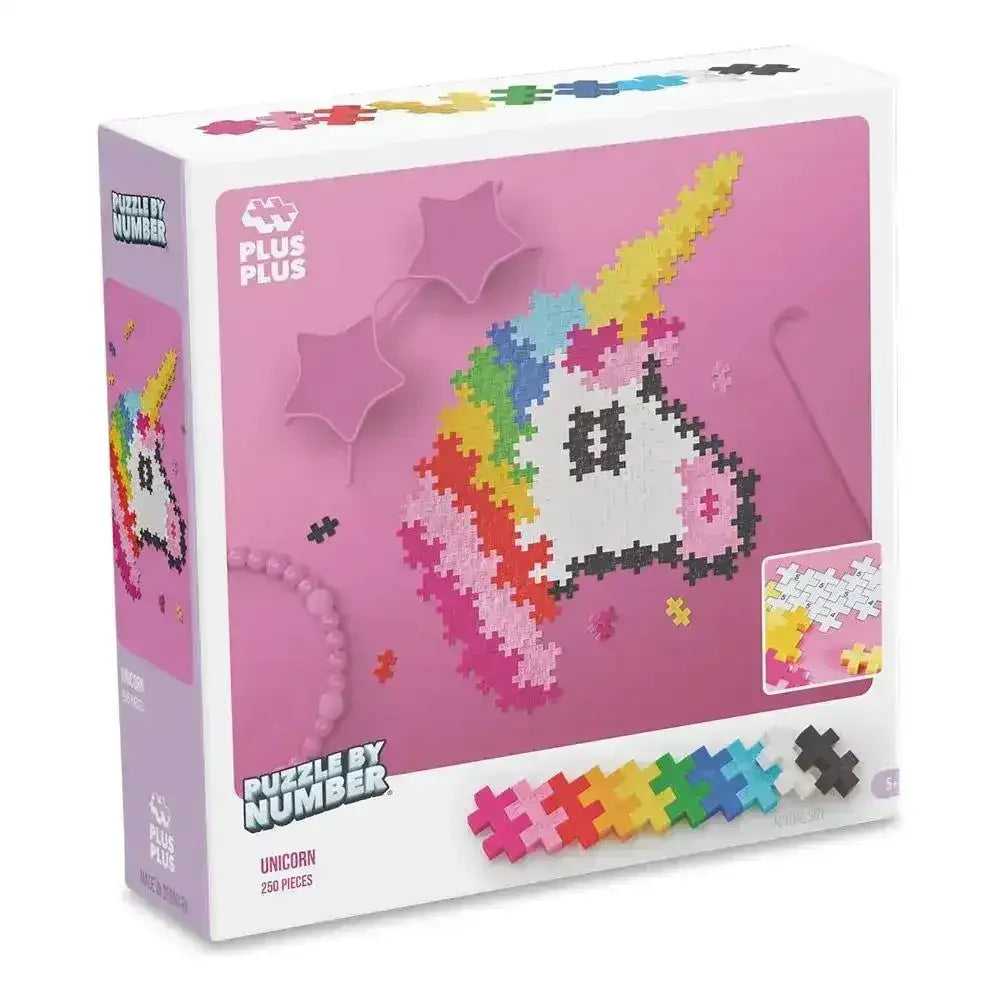Plus-Plus Puzzle by Number - Unicorn 250 Pieces - Toybox Tales