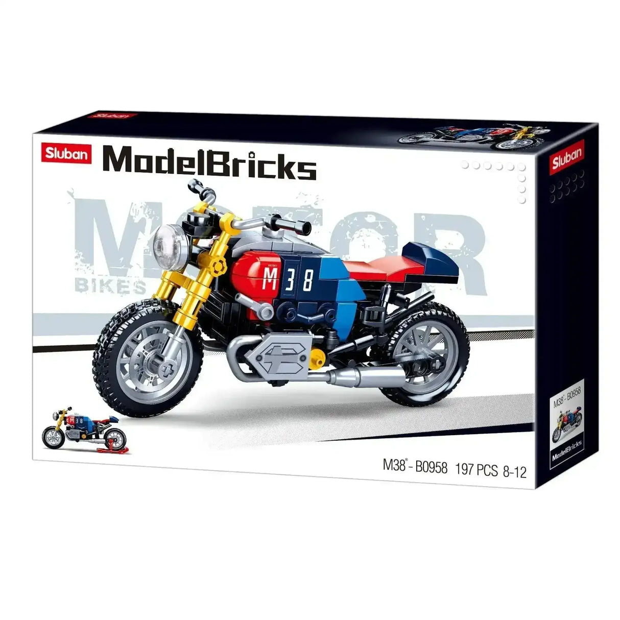 Sluban Cafe Racer Motorcycle 197 PCS - Toybox Tales
