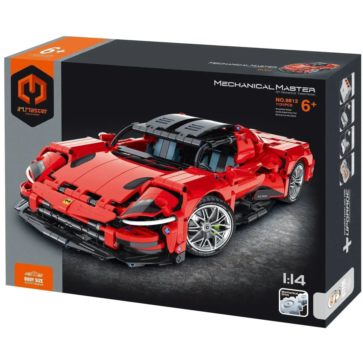 IM.Master Super Car - Red - 1131 Pieces - Toybox Tales