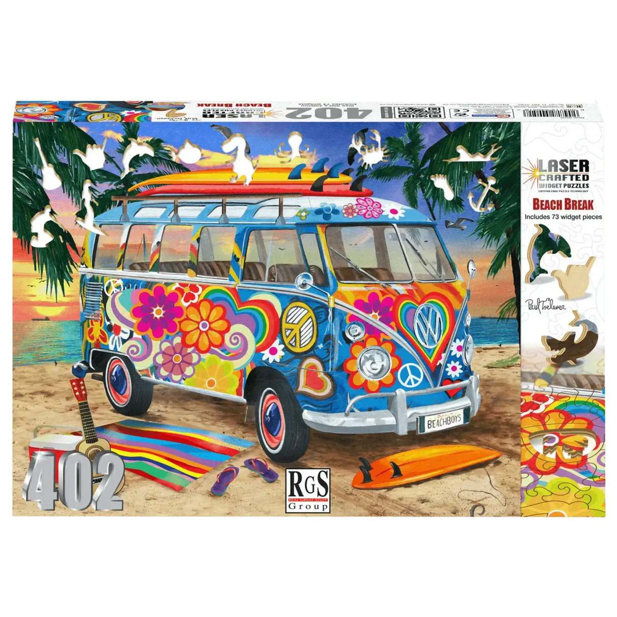 Wooden Widget Puzzle - Beach Break 402 Piece - Toybox Tales