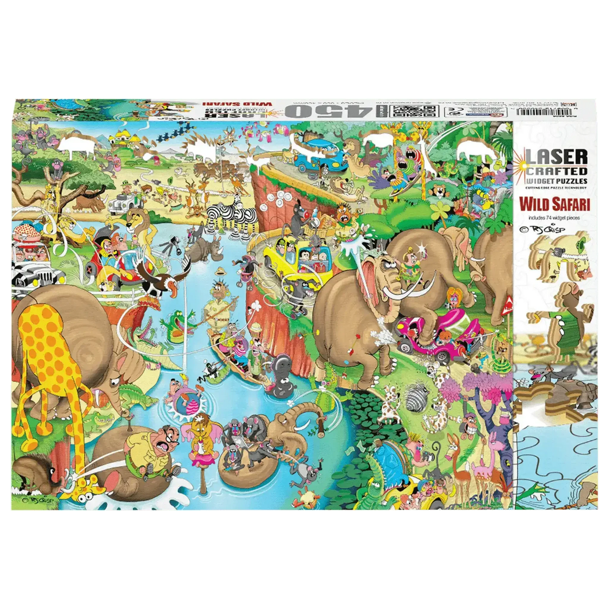 Wooden Widget Puzzle - Wild Safari 450 Piece - Toybox Tales