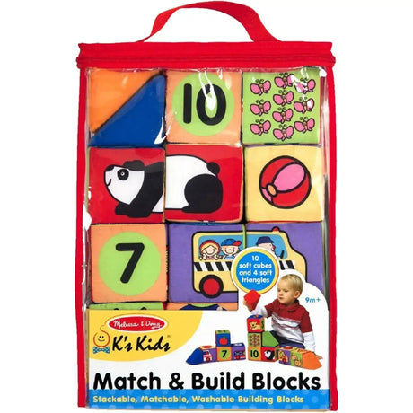 Melissa & Doug - Match & Build Blocks - Toybox Tales