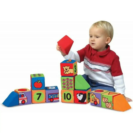 Melissa & Doug - Match & Build Blocks - Toybox Tales