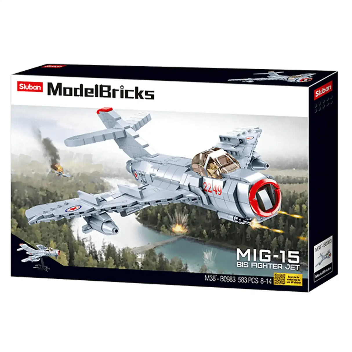 Sluban MIG-15 FIghter 583pcs - Toybox Tales