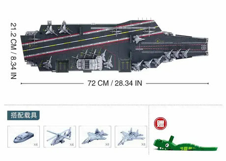 Sluban | Aircraft Carrier Fujian 1:450 Scale 1312Pcs - Toybox Tales