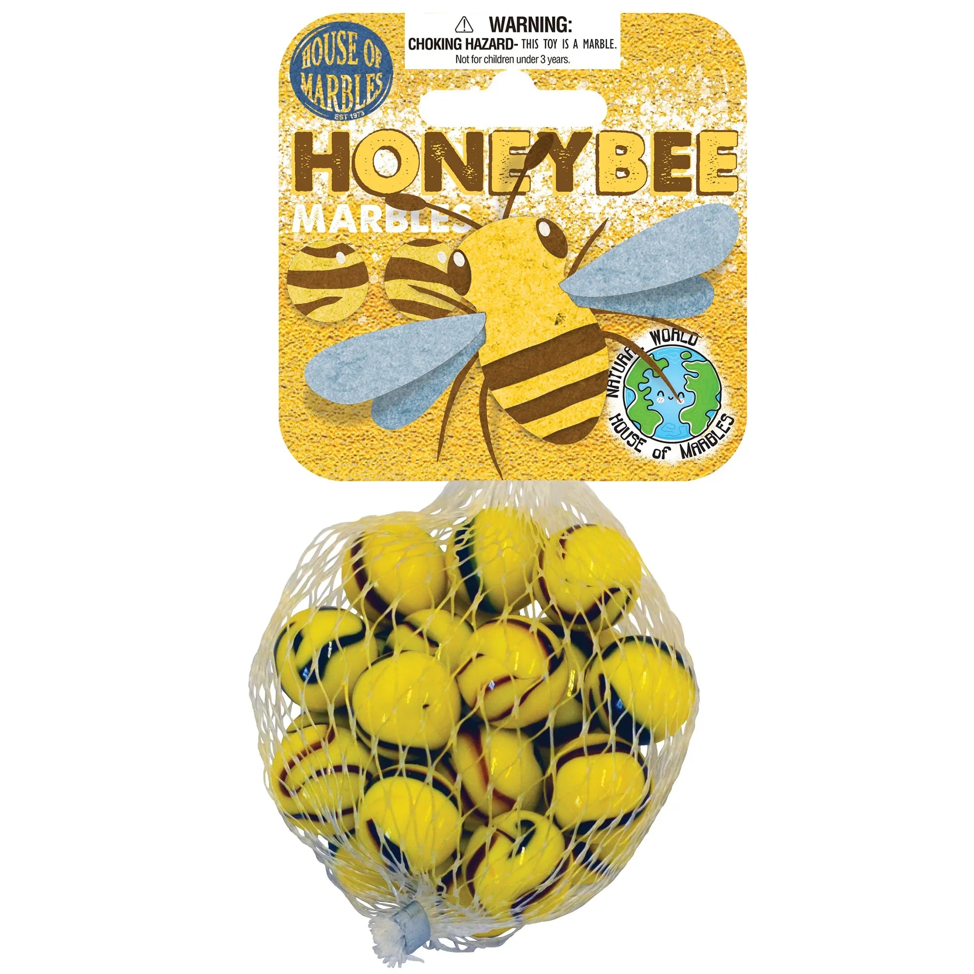 Honeybee Net Bag of  Marbles - Toybox Tales