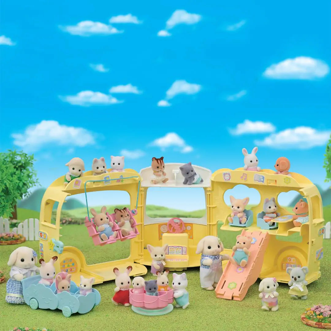Sylvanian Families - Rainbow Fun Nursery Bus - Toybox Tales