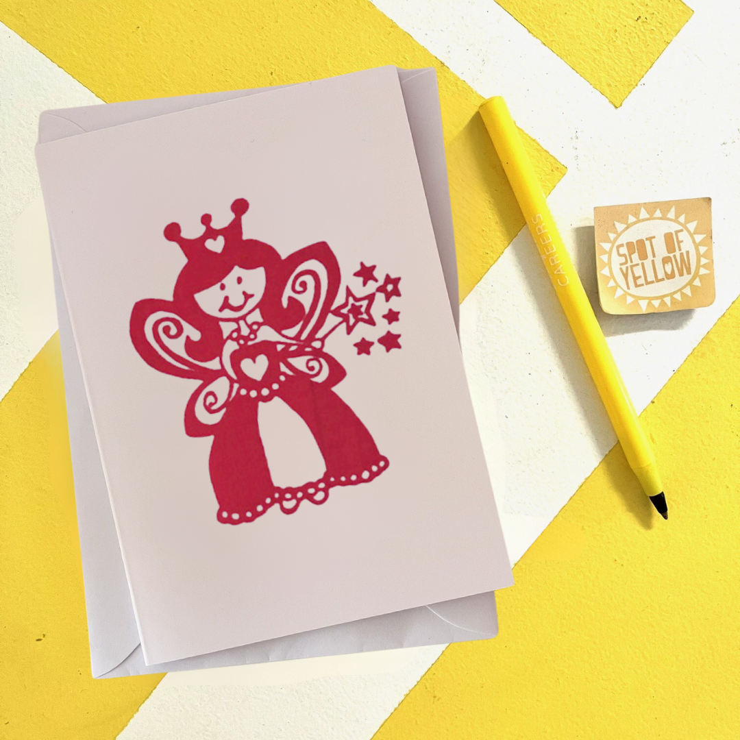 Hand Printed Greeting Card | Spot of Yellow