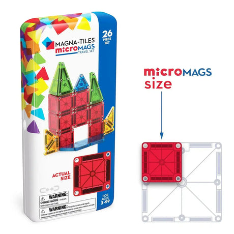 Magna-Tiles - microMAGS Travel Set - 26 Piece Set - Toybox Tales