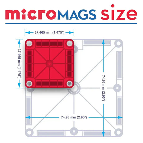 Magna-Tiles - microMAGS Travel Set - 26 Piece Set - Toybox Tales