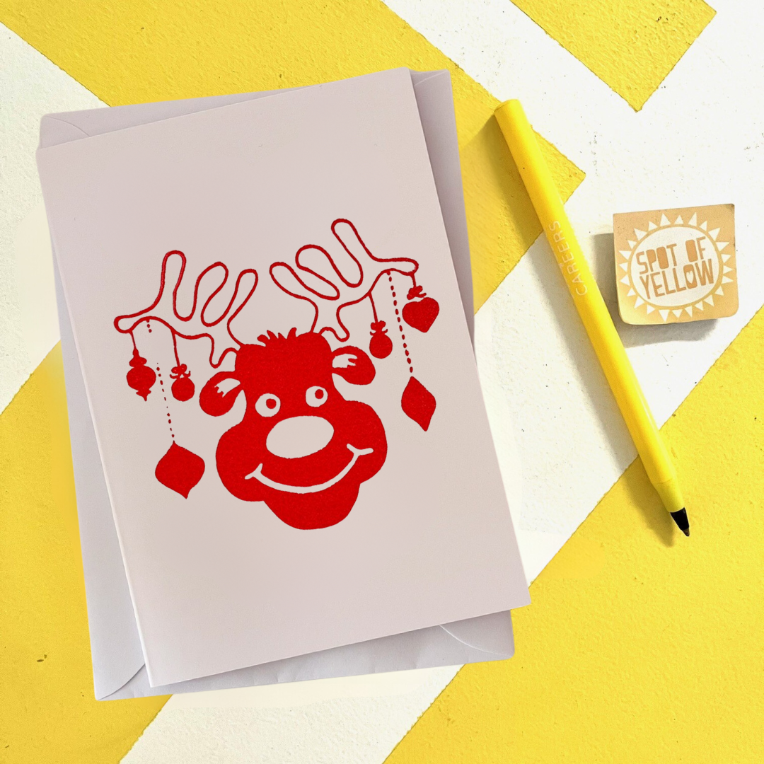 Hand Printed Greeting Card | Spot of Yellow