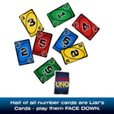 Liar's UNO card game contents
